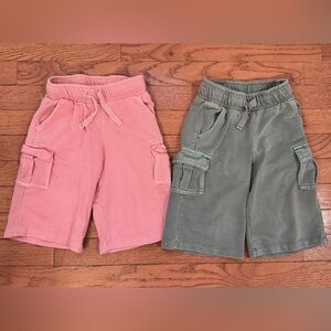 Cat & Jack Pink and Green Cargo Wide Leg Pants 2T